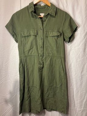 J-crew Denim short sleeve midi dress